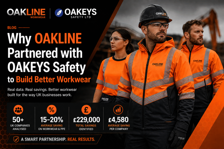 Construction workers in high-visibility orange safety workwear