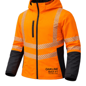 OAKLINE The Kimi Hi Vis Jacket - Orange - Front Angle