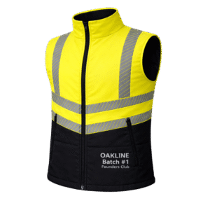 OAKLINE The Tod Hi Vis Bodywarmers - Yellow - Front