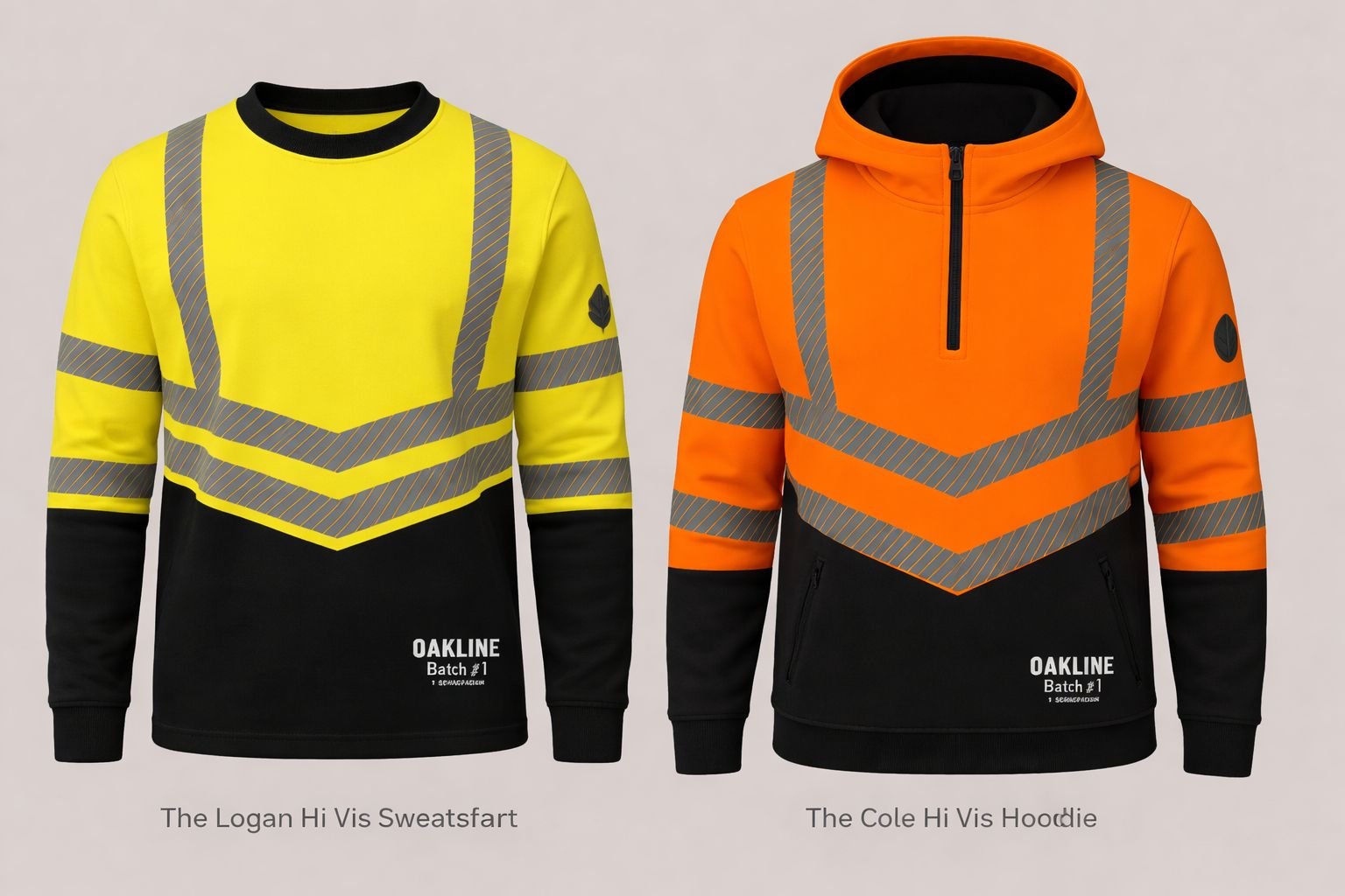 OAKLINE The Logan in Yellow next to OAKLINE The Cole in Orange