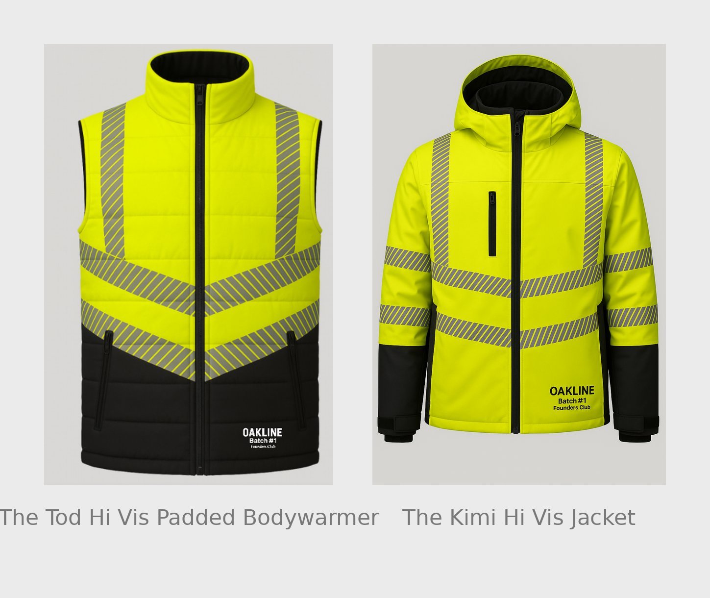 OAKLINE The Tod in Yellow next to OAKLINE The Kimi in yellow