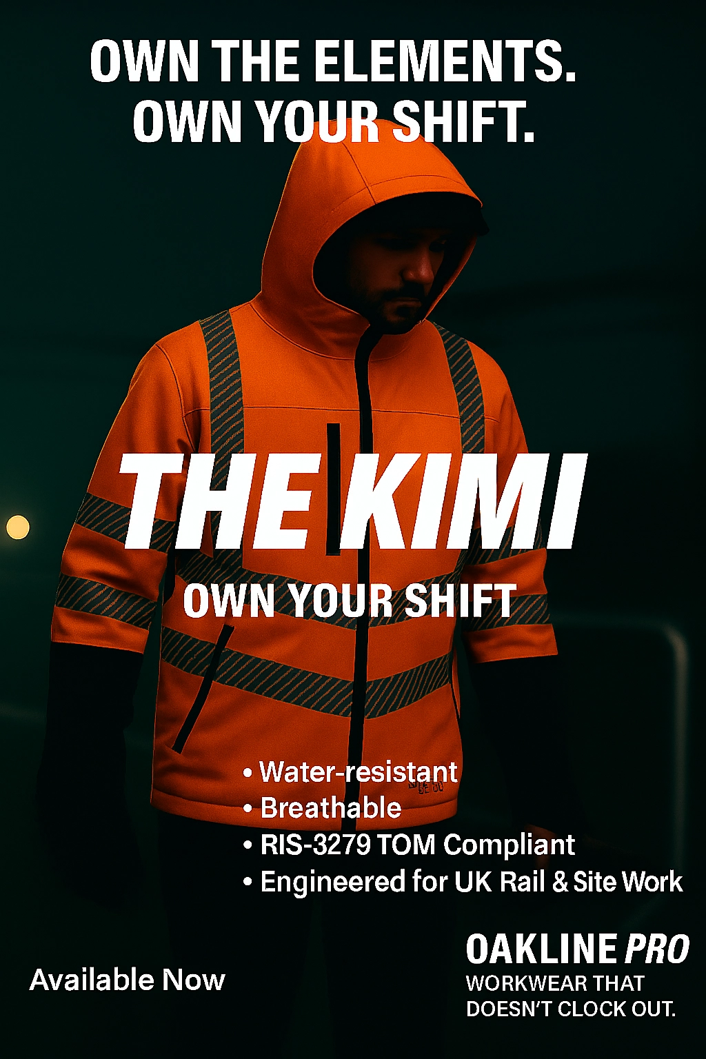 OAKLINE PRO The Kimi Hi Vis Jacket - Orange - Founders Club - Image 2